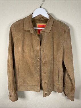 ISAAC MIZRAHI TARGET | Brown Camel Leather Jacket | M